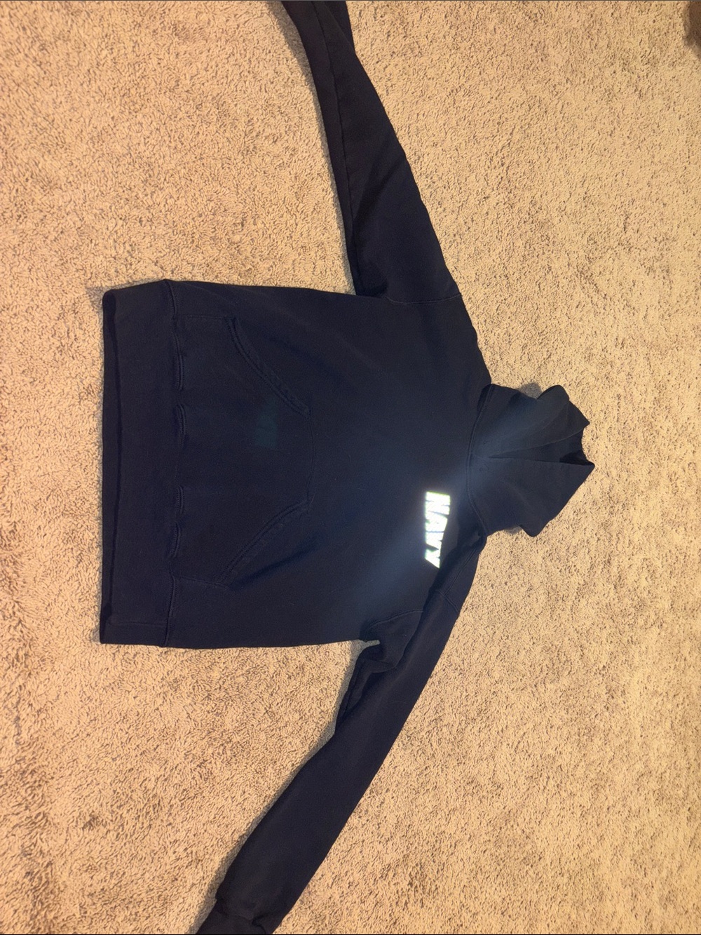 Black Reflective Logo Pullover Hoodie